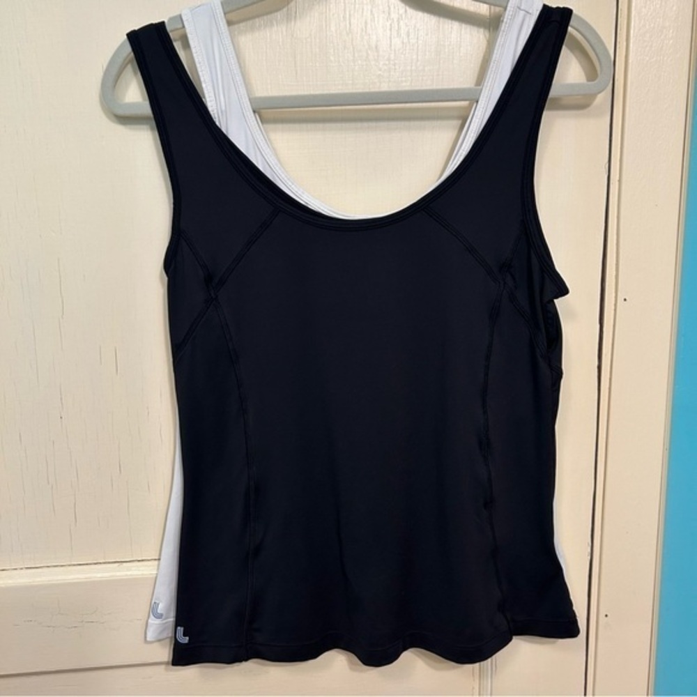 Lot of 2 LOLE Athletic Tanks, White and Black